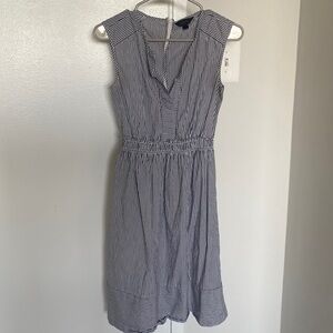 J. Crew gray striped dress